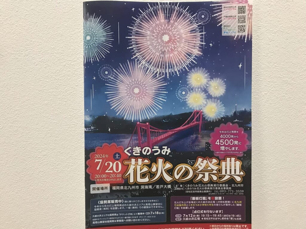 2024年に若松区でくきのうみ花火の祭典