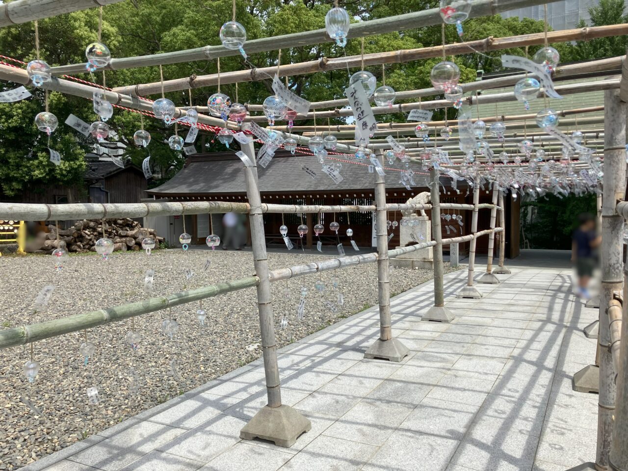 2025年に八幡西区の岡田宮で風鈴祭が開催