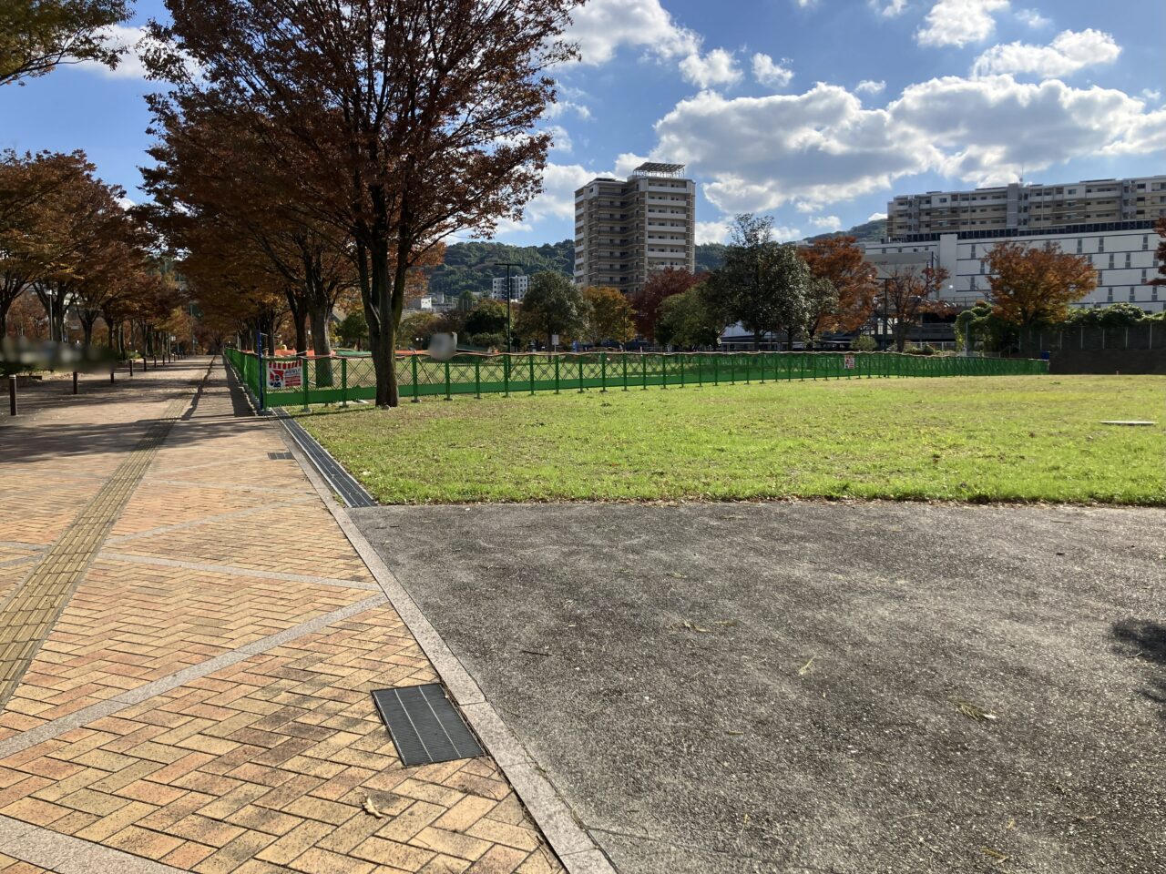 2025年に八幡東区の「東田大通り公園」に、工事のお知らせの