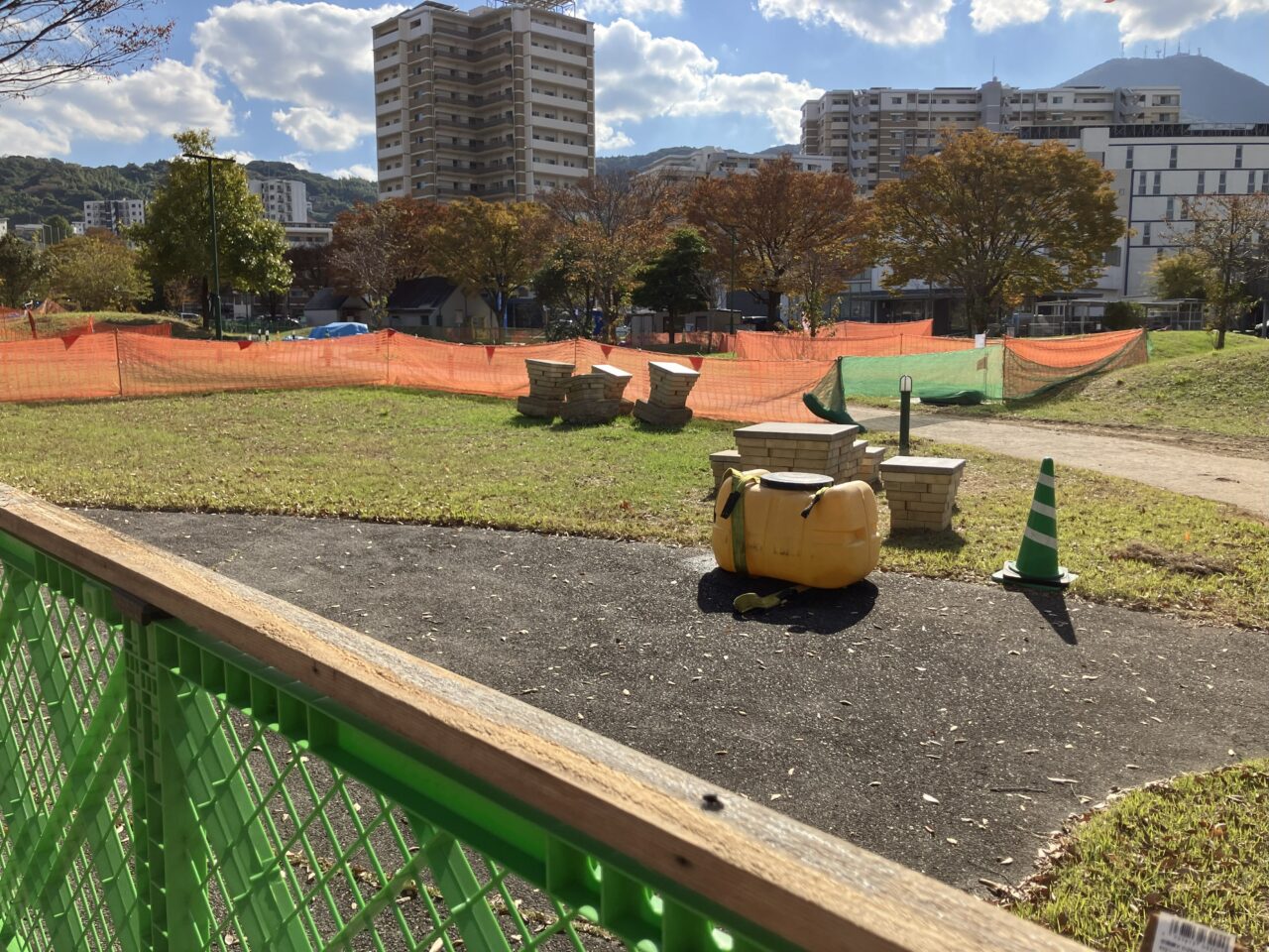 2025年に八幡東区の「東田大通り公園」に、工事のお知らせの